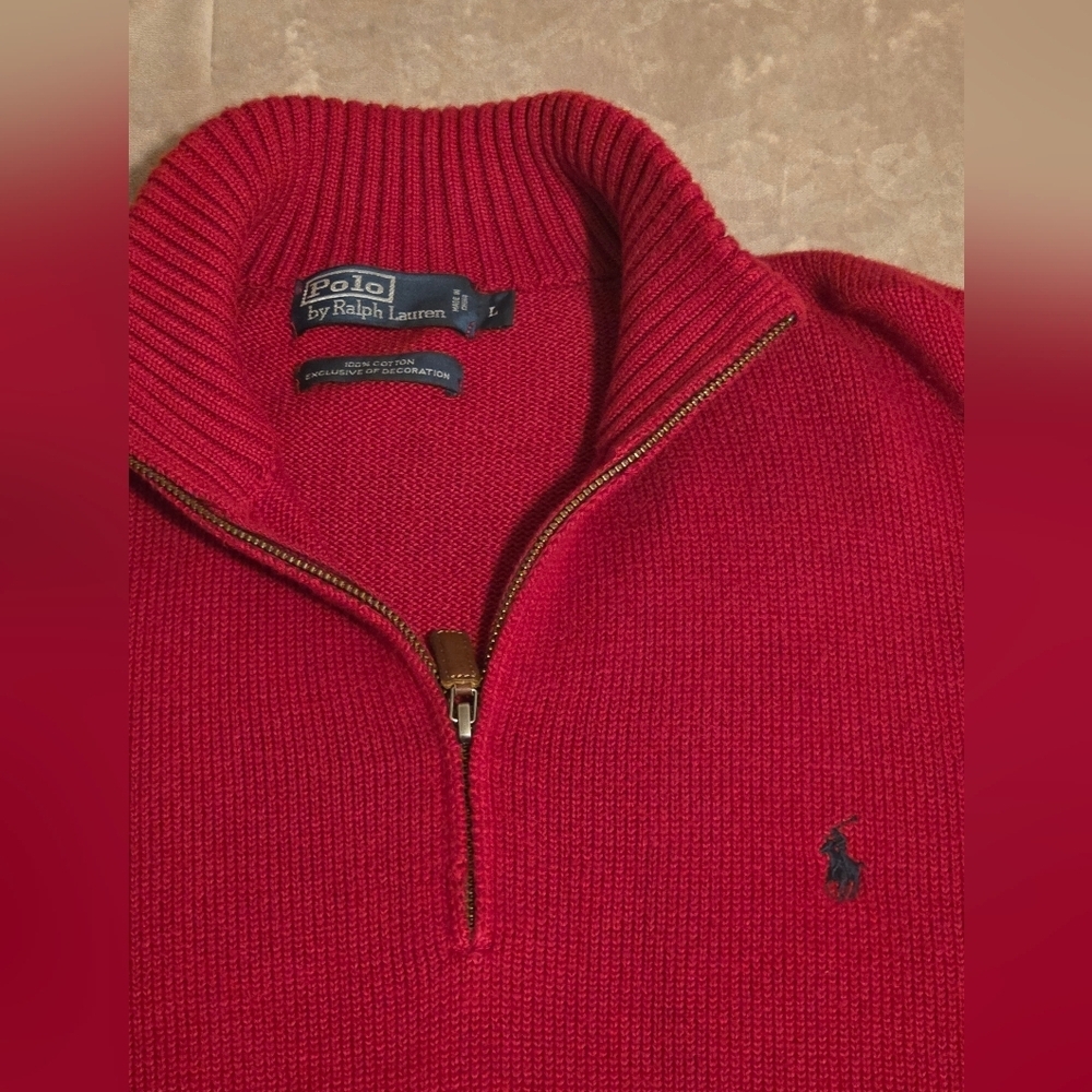 Men's Polo by Ralph Lauren Red Sweater - Picture 6 of 10